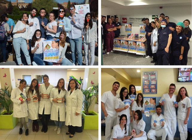 Alumnos y profesores de las univesidades madrileñas que imparten el Grado de Odontología participaron en la V Semana de la Higiene Oral del COEM.