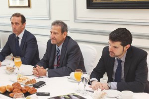 De izda. a dcha., Antonio Montero, José Luis del Moral y Luis Vázquez.