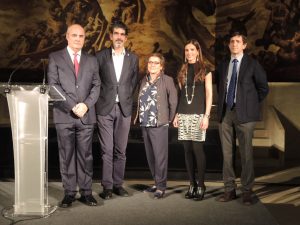 De izda. a dcha., José María Malfaz, Eneko Goia, Mirren Dorronsoro, Nina Camborda y Tomás Gastaminza.