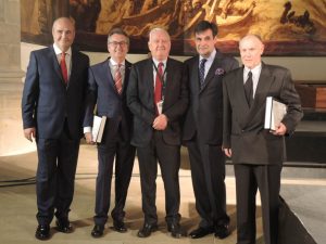 De izda. a dcha.,José María Malfaz, José Ángel Alventosa, Rafael Miñana, Manuel Peix y Juan Oliveres.