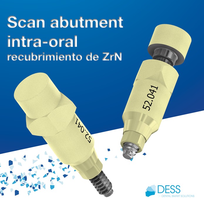 Pilar de escaneado intraoral recubierto con nitruro de zirconio de DESS Dental
