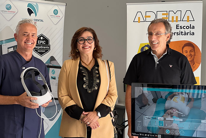 La Escuela Universitaria ADEMA enseña sus avances en realidad virtual háptica a la Facultad de Odontología de Rabat
