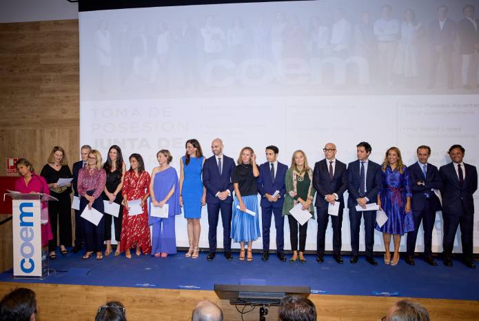 Toma de posesión de la nueva Junta de Gobierno y Juntas Provinciales del COEM. Imagen: cedida por el COEM.